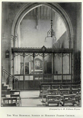 Memorial Screen, St Mary's Tower, Hornsey