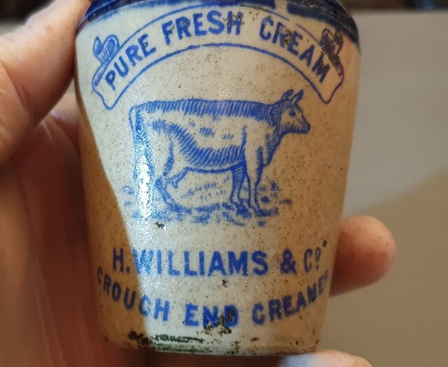 Jar of fresh cream found in cellar