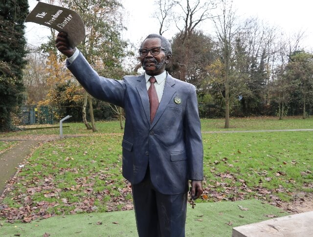 Oliver Tambo statue face on