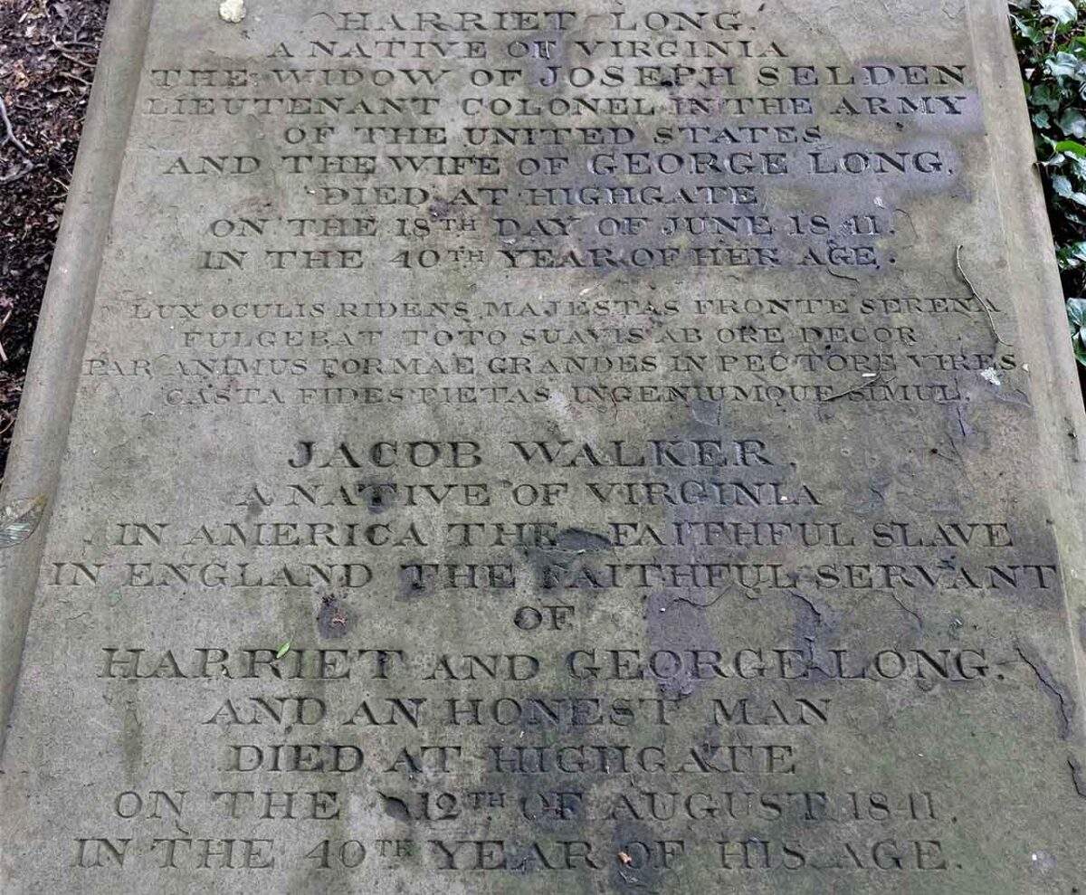 Harriet Long and Jacob Walker Grave